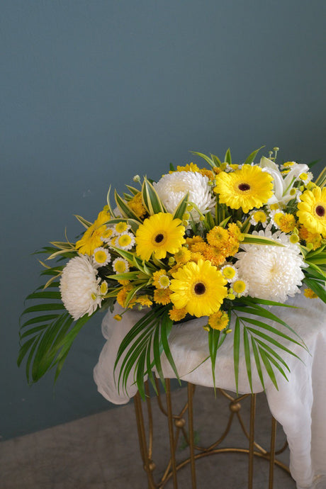 Funeral Casket Spray Condolence Wreath by Bamboo Green Florist, Penang, photo 5