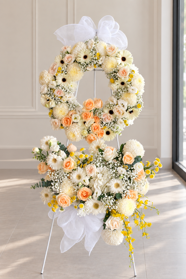 Reminiscence Condolence Wreath by Bamboo Green Florist, Penang