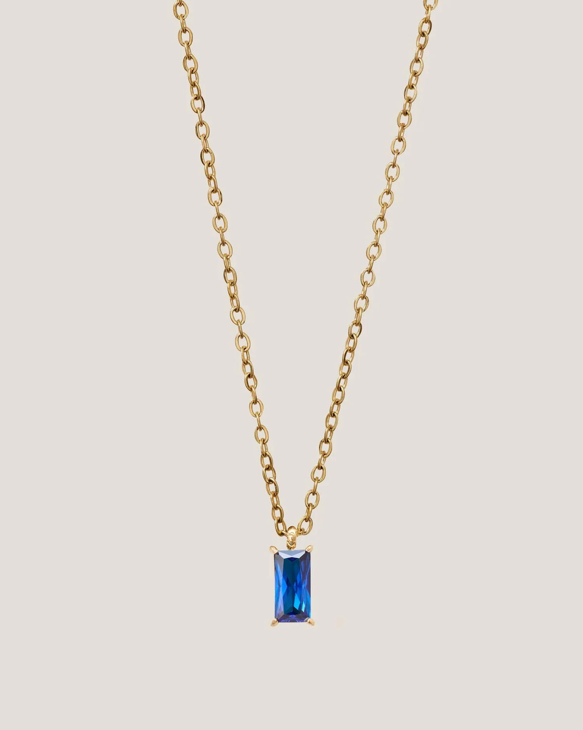 Verity Blue Sapphire Pendant Gold Necklace by GUNG by Bamboo Green Florist, Penang