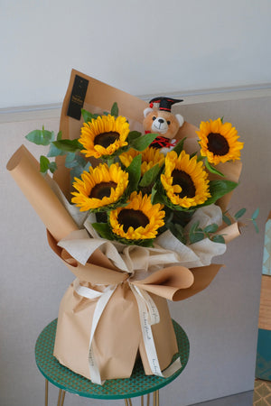 Scholar's Success Sunflower Bouquet by Bamboo Green Florist, Penang