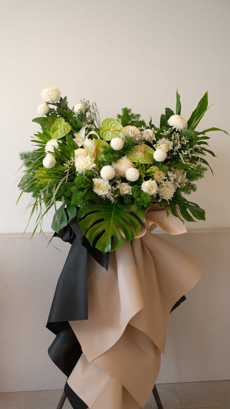 Solace Condolence Wreath by Bamboo Green Florist, Penang