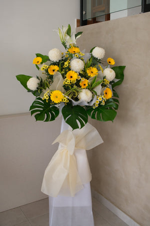 Stairway to Heavenly Condolence Flowers by Bamboo Green Florist, Penang