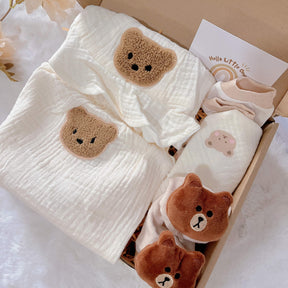 Summer Bear standard baby gift box with bear-themed summer romper