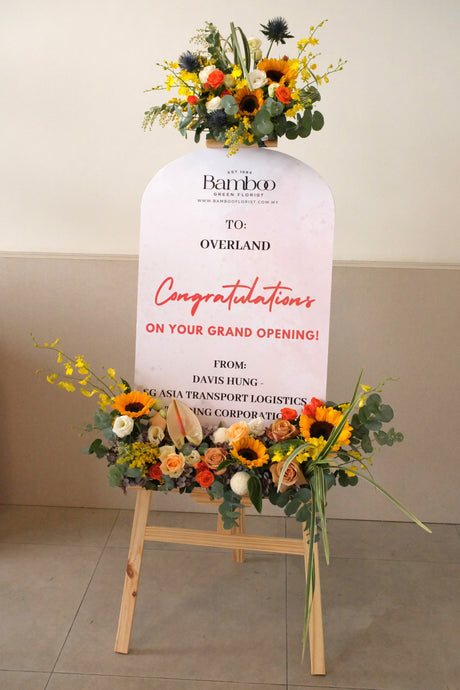 Sunshine Bloom Opening Stand by Bamboo Green Florist, Penang