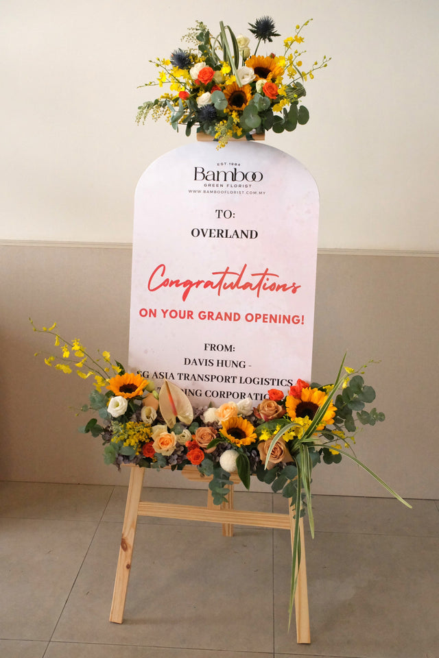 Sunshine Bloom Opening Stand by Bamboo Green Florist, Penang