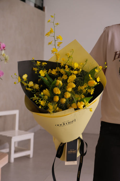 Sunspell Tulip Bouquet by Bamboo Green Florist, Penang