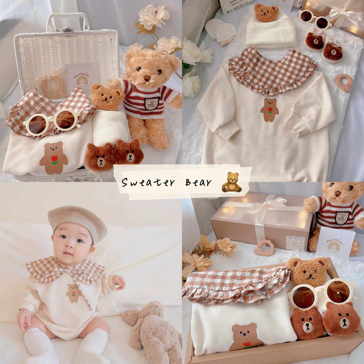 Sweater Bear baby gift set for newborns and baby showers in Malaysia