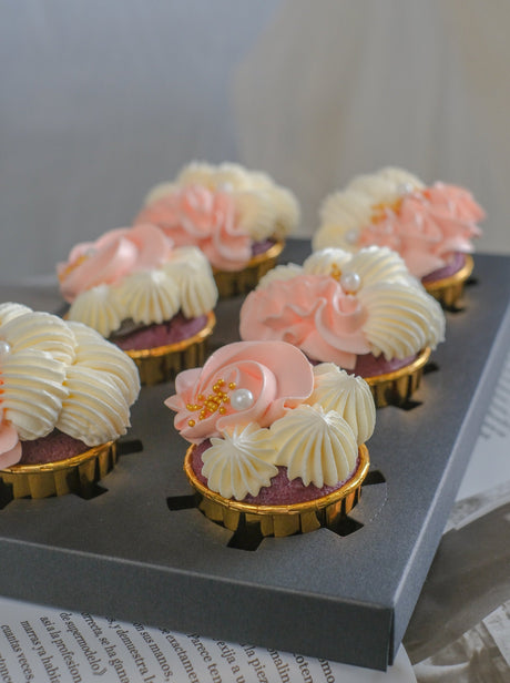Swirled Pink Cupcakes by Bamboo Green Florist, Penang