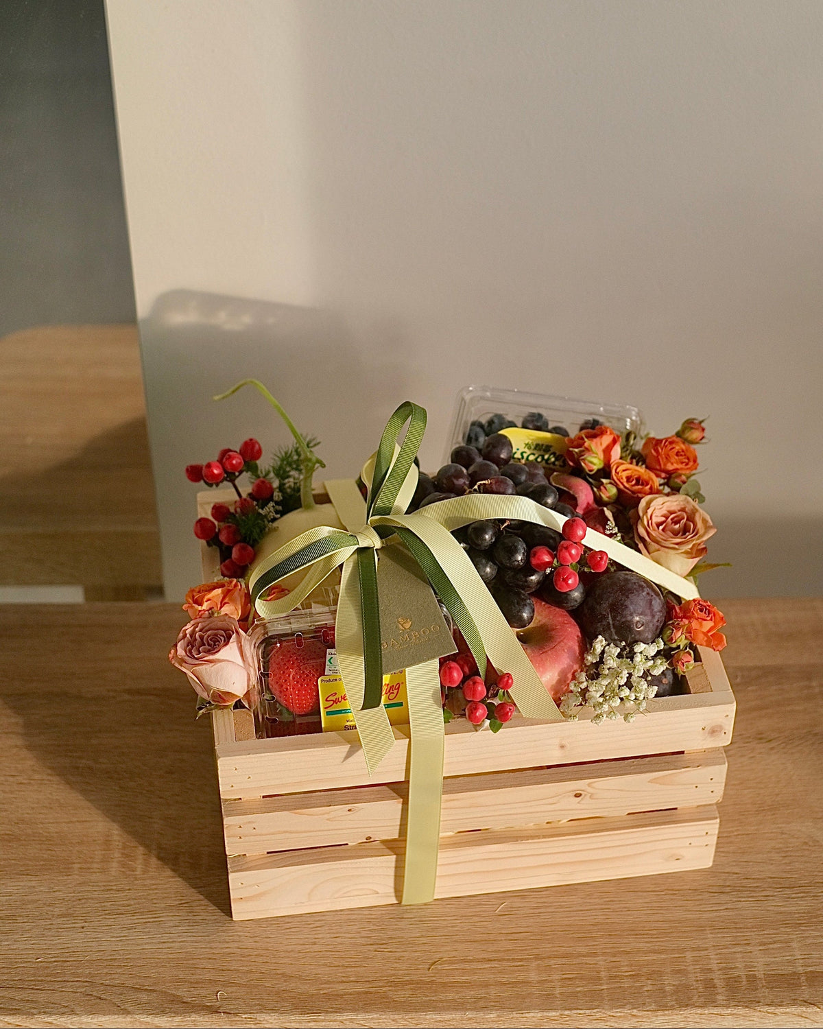 The Covent Fruit Co Fruit & Flower Basket by Bamboo Green Florist, Penang