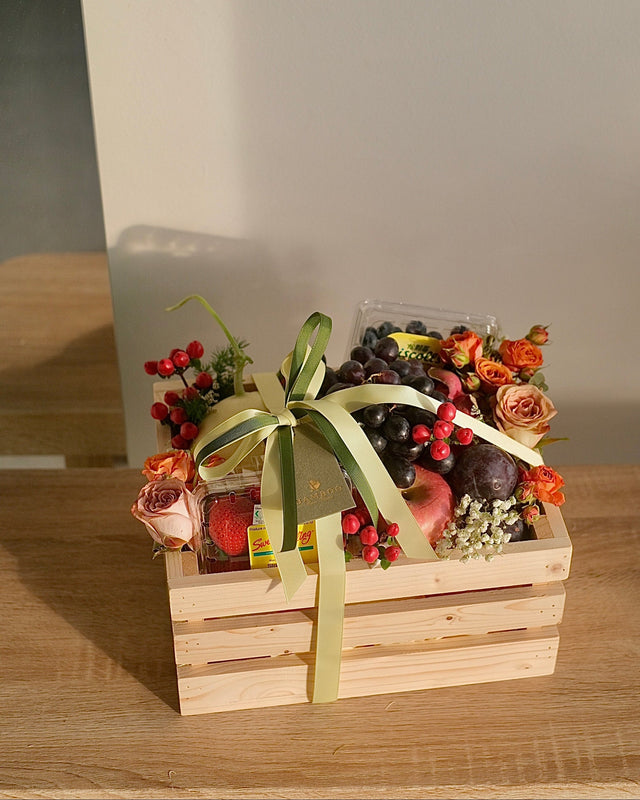 The Covent Fruit Co Fruit & Flower Basket by Bamboo Green Florist, Penang
