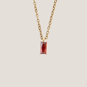 Verity Ruby Pendant Gold Necklace by GUNG by Bamboo Green Florist, Penang