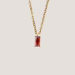 Verity Ruby Pendant Gold Necklace by GUNG by Bamboo Green Florist, Penang