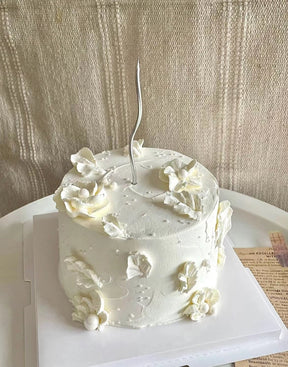 White Posies Cake by Bamboo Green Florist, Penang