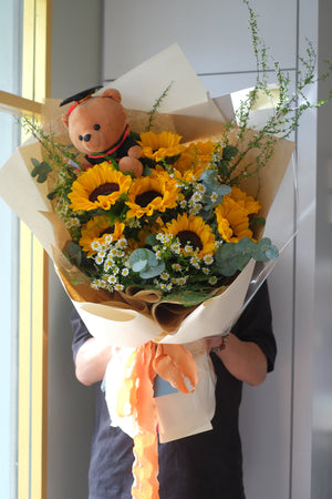 You're Awesome Bunch Sunflower Bouquet by Bamboo Green Florist, Penang